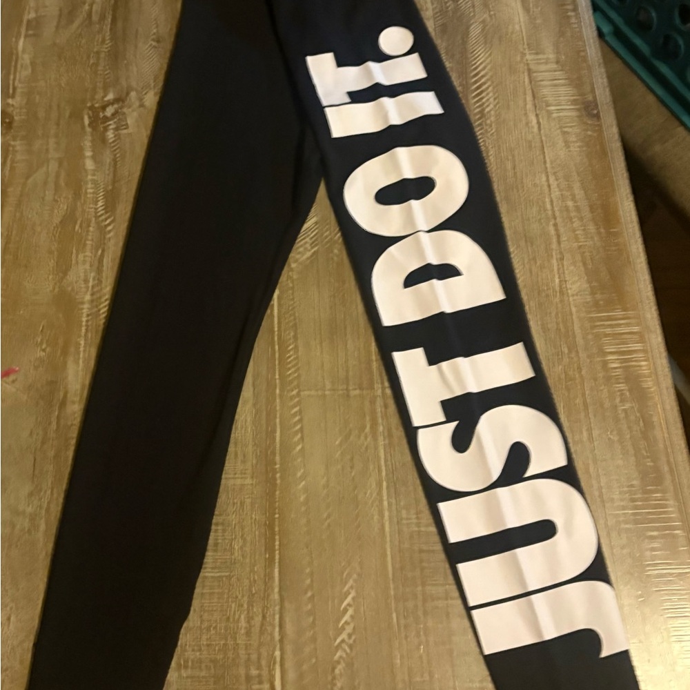 Nike Black and White Leggings Athletic Style